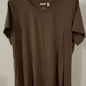 LOGO by Lori Goldstein Women's Brown Top